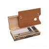 Holbein Oil Painting Sketch Box Custom N Tin Foldable Large Palette 120503 (Hardwood, Dividers, Half-Length Included)