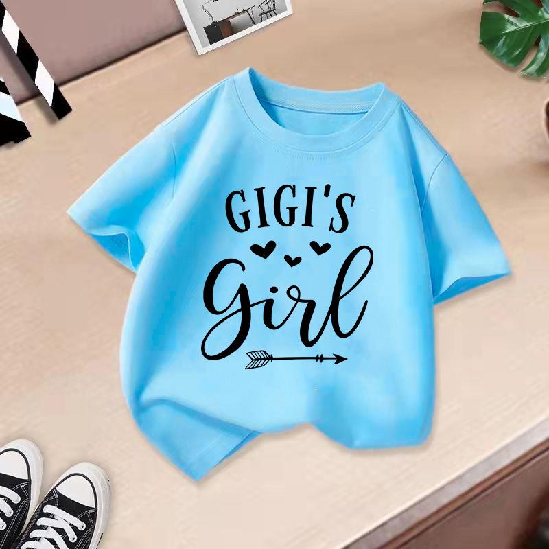 Children's Casual Short-sleeved T-shirt, Summer Girls' Loose T-shirt
