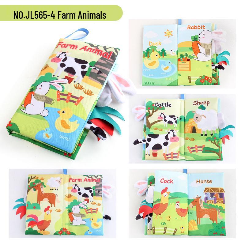 Cartea de pânză senzorială pentru bebeluși: Temă Ocean & Pădure