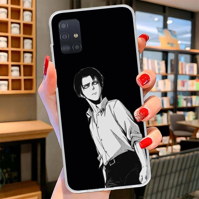 Attack Levi Cover Phone Case For Samsung Galaxy A12 A22 A32 A52 A72 A02S Phone Case Note 20 Ultra 10 S10 Plus A51 A71 A50S A20S