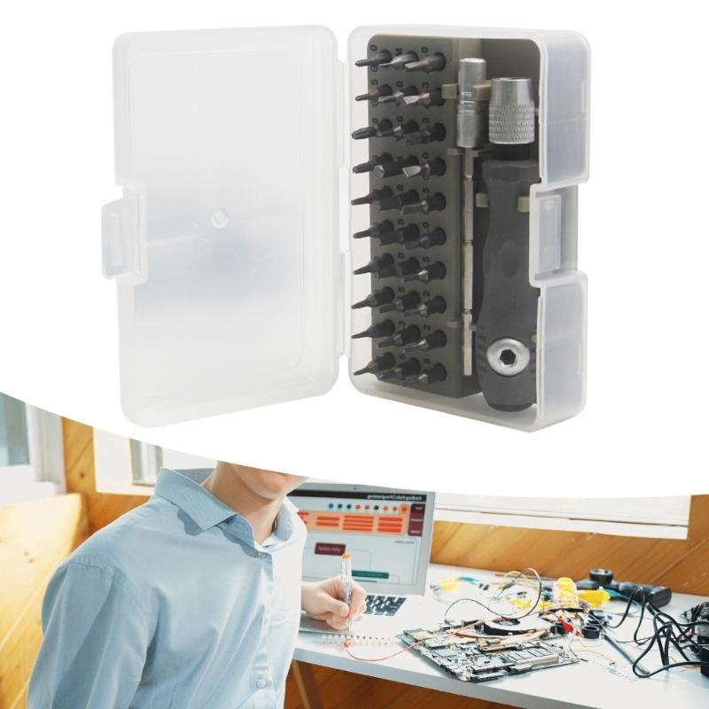 Multifunctional Screwdriver Set For Smartphone Repair Includes Compact Storage Case And Magnetic Bits Anti Loss Design