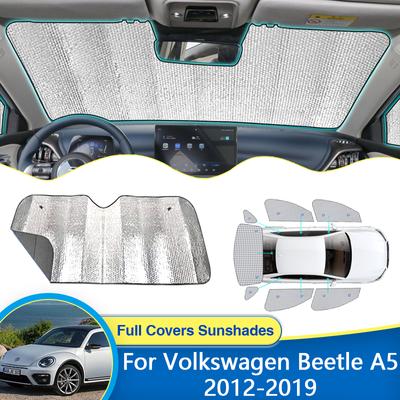 For VW Volkswagen Beetle A5 Coccinelle Maggiolino Fusca 2012~ Car Sun Sunproof Curtains Shade Sunshades Covers Window
