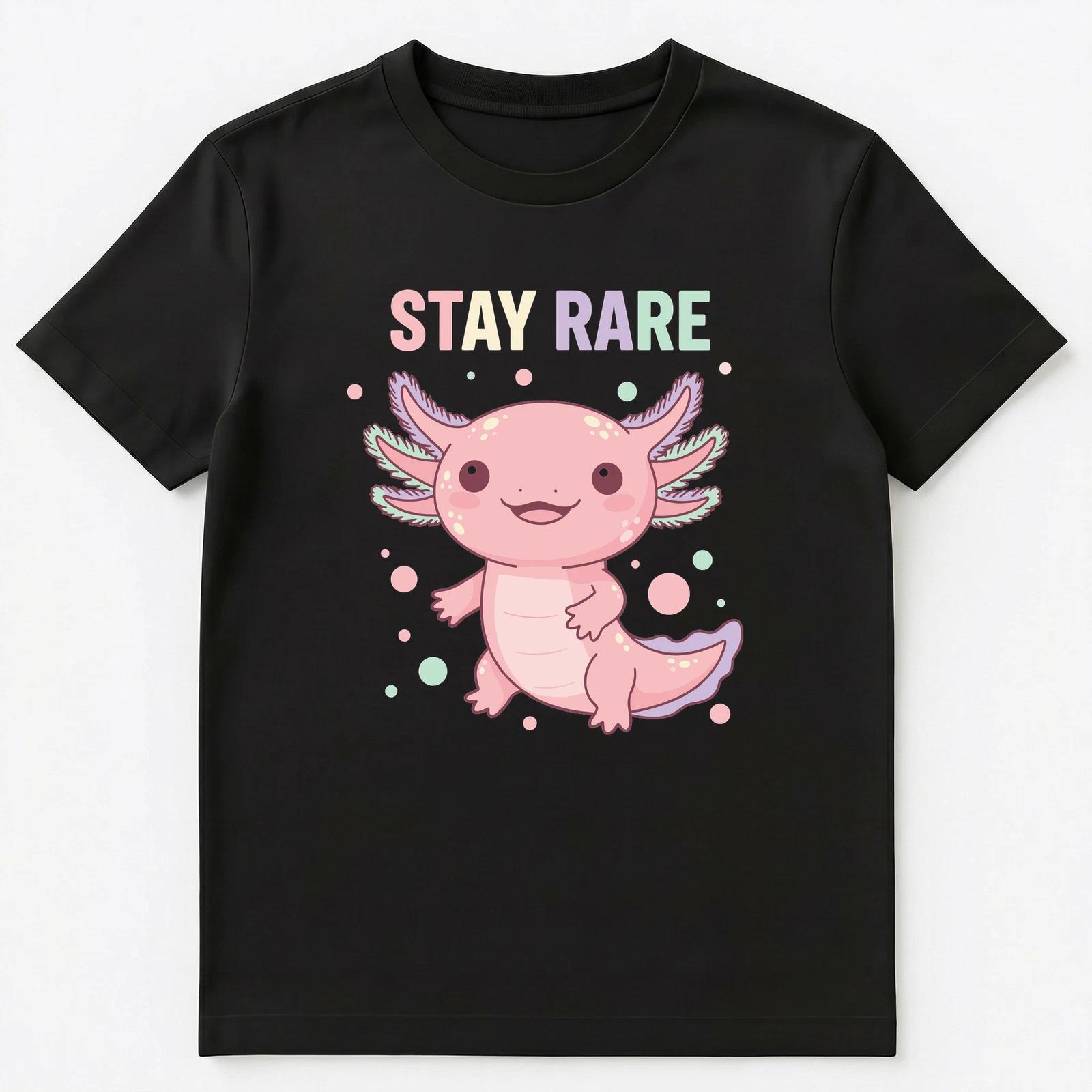 

Stay Rare Axolotl Motivational Cute Design Unisex T-Shirt 4XL