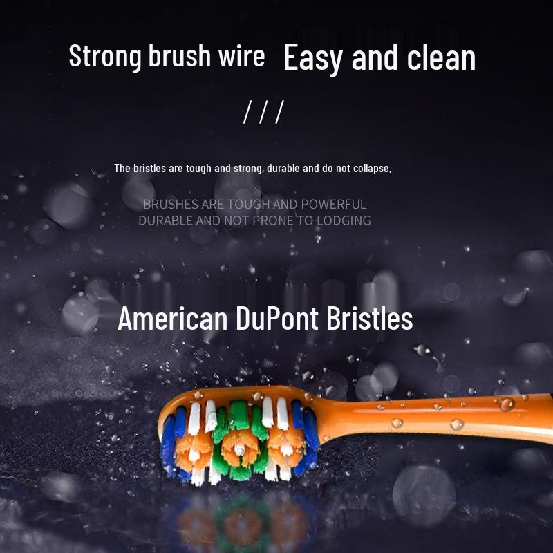Luxury Hard Bristle Men's Toothbrush: Adult DuPont Bristles, Individually Packed