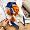 [Complete Works] Black and white simple cashew flower silk scarf premium waist ethnic style waist scarf decorative headscarf scarf workplace