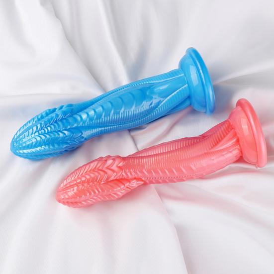 Suction Cup Fantasy Animal Dildo for Women, Soft Alien-Shaped Fake Phallus, Real Touch Adult Toy for Solo Hands-Free Play