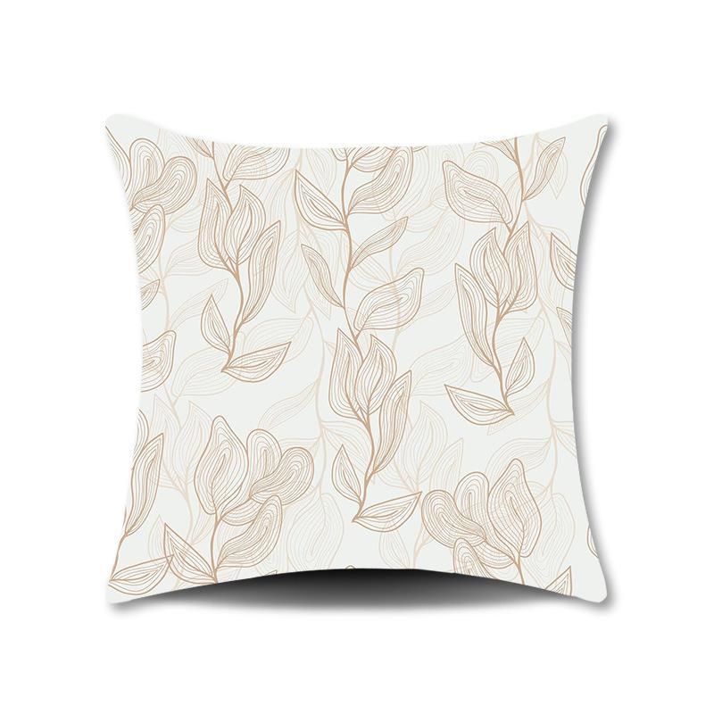 Spring Flower Print Pillow Cover for Home Living Room Sofa Cushion Cover Linen Print Cushion Cover