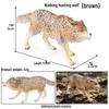 Cross-border Wild Animal Model: Prairie, Brown, Snow, Predator Wolves & Cub Educational Display Toy
