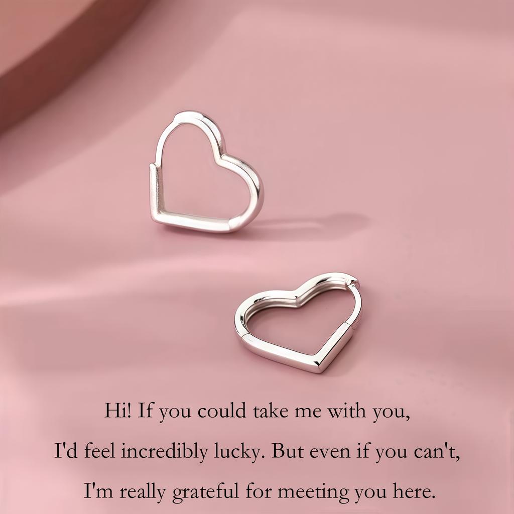 Hypoallergenic Stainless Steel Heart-shaped Earrings, Comfortable and Versatile, Simple and Elegant, High-quality Fashionable Women's Earrings