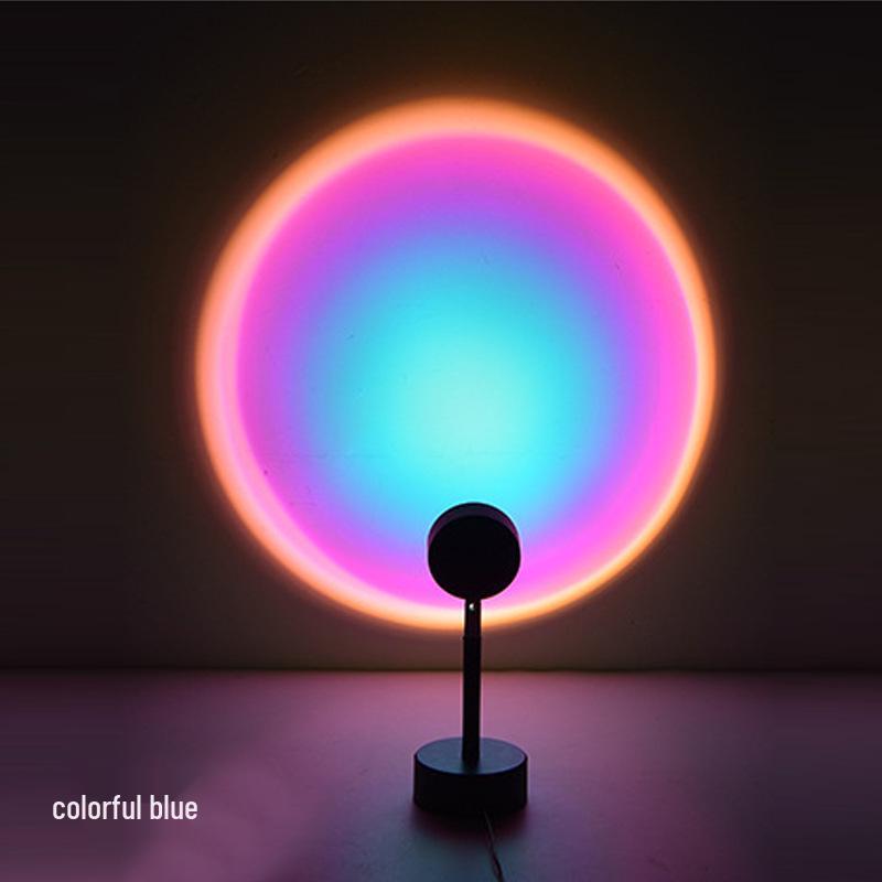 USB Rechargeable Sunset Lamp - Rainbow Projection Desk Light
