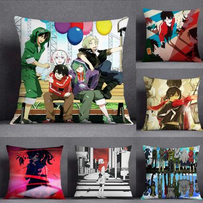Kagerou Project Pillow Case Square Double-Sided Printing Short Plush Sofa Cushion Cover Bedroom Bedside Pillow
