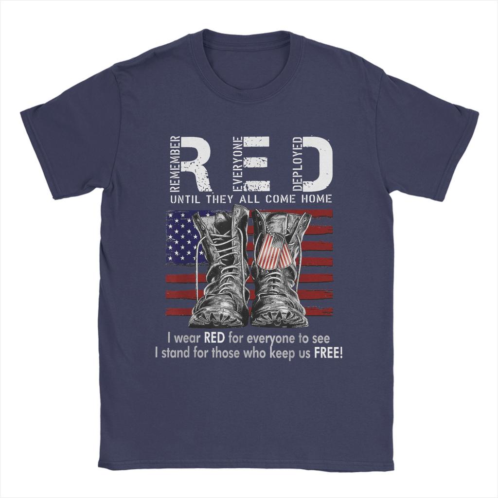 On Friday We Wear Red Military RED Friday Military Remember Everyone Deployed TShirt Unisex Tee Shirt Crewneck Short Sleeve