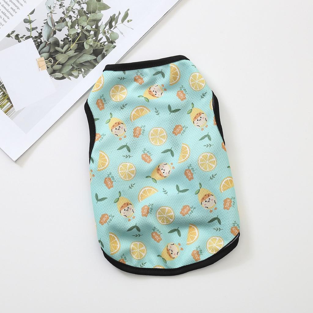 Dinosaur Printed Dog Vest Breathable Dog Clothes for Shih Tzu Thin Puppy Cat Tshirt Pet Cloth