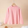 Kids' Fleece-Lined Cotton Turtleneck Sweatshirt - Warm Autumn/Winter Layer