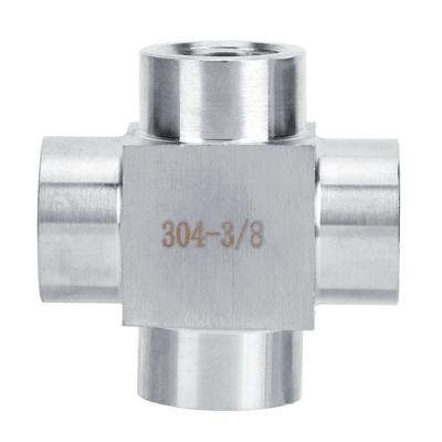 304 Stainless Steel Tee 4Way G38 Female Thread Pipe Fitting Connector Adapter4 Way G38