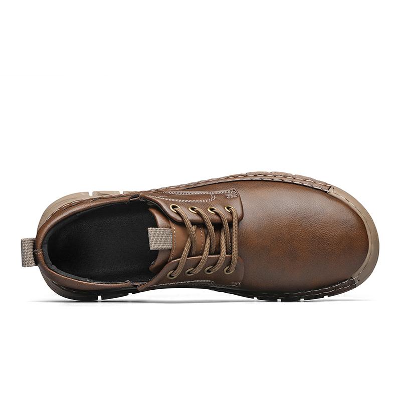 New Men's Casual Shoes High Quality Breathable Retro Leather Outdoor Shoes Soft Wear-resistant Men Comfortable Sneaker