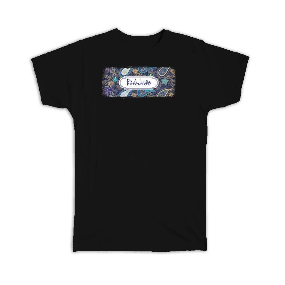 

Gift T-Shirt : Rio de Janeiro Brazil Paisley Brasilian Souvenir Tourism L