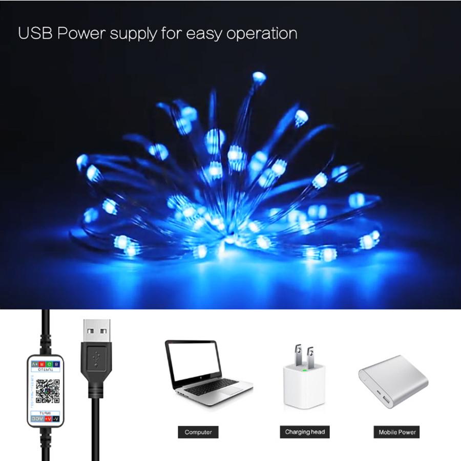 Bluetooth Light String Mobile Phone APP String Light Christmas Tree Decoration