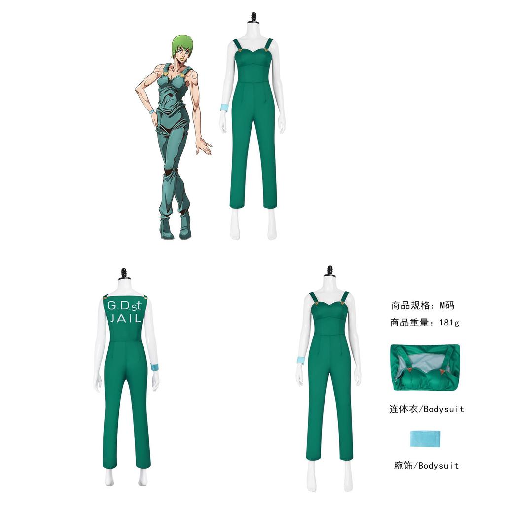 Costume de Cosplay Foo Fighters Jojo Stone Ocean en Polyester Spandex pour Jeu de Rôle Anime