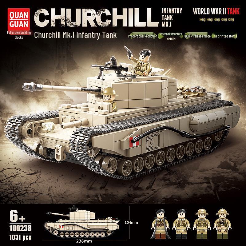 WWII Military Tiger & Panther Tank Building Blocks - Armored Vehicle Assembly Toy Gift