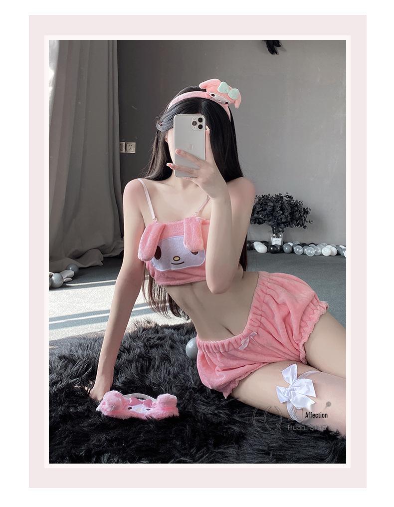 Illusionary Autumn/Winter Cartoon Lingerie Set: Cinnamoroll, My Melody & Kuromi Bra and Panty Collection