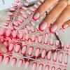 120Pcs Short Square White French Fake Nails Tips Nude Pink Coffin-shaped Glossy Press On Nails Full Cover Wearable False Nails-#
