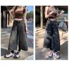 American Retro High-Waisted Wide-Leg Jeans for Women - Spring/Summer Lazy Style