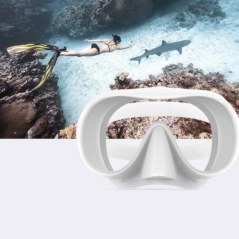 Deep diving mask silicone anti fog diving goggles fully dry breathing tube mask adult diving goggles for snorkeling and surf Practical Use