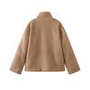 Women's Fleece Jacket Oversized Zip Up Stand Collar Fuzzy Sherpa Coat with Pockets Casual Winter Fall Outerwear