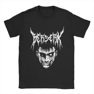 Herren Guts T-Shirt Schwertkämpfer Gatsu Anime Reine Baumwolle Kleidung Lustiges Kurzarm Rundhals T-Shirt Bedruckte T-Shirts