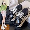 Showing Feet Small Forrest Gump Shoes 22 New Autumn Red German Training Shoes Color Matching Small Waist Casual Sports Shoes