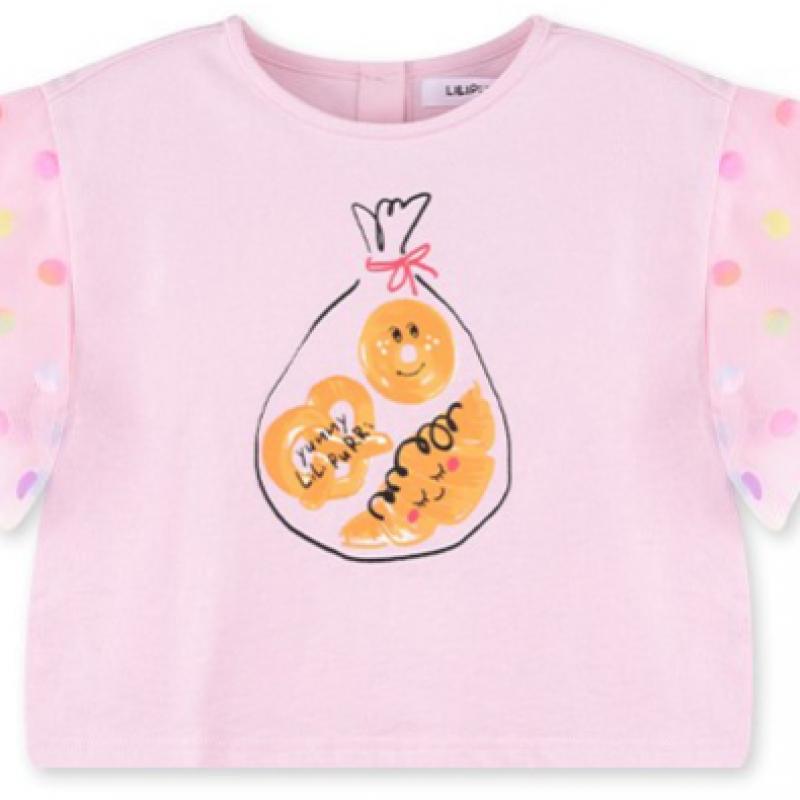 [lilipuri] Rainbow DoT T shirT  Pink 