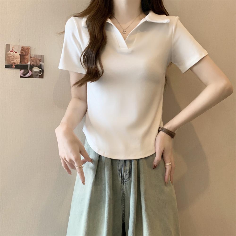 Kadın Yazlık Slim Fit Pamuk Polo Tişört Balıksırtı Tasarımı ve Özel Logolu