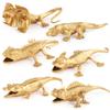 Simulation Poultry Animal Model Gold Edition Mini Chicken Duck Goose Dragonfly Lizard Insect Set Toy