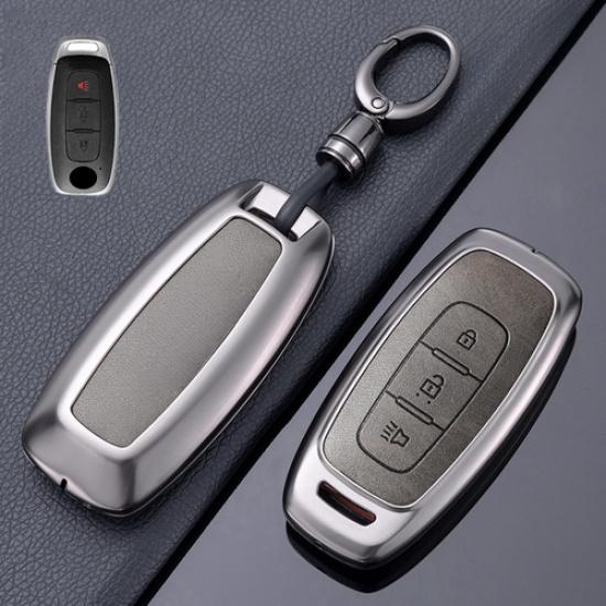 Zinc Alloy Leather Car Key Case Cover With Keychain For Nissan Rogue Pathfinde
