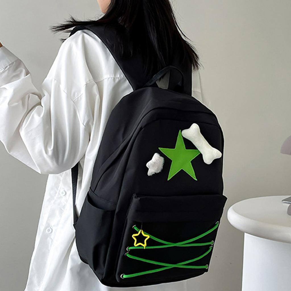 Cute Girl Bag, Five Pointed Star Backpack, College Student Backpack, Female High School Backpack