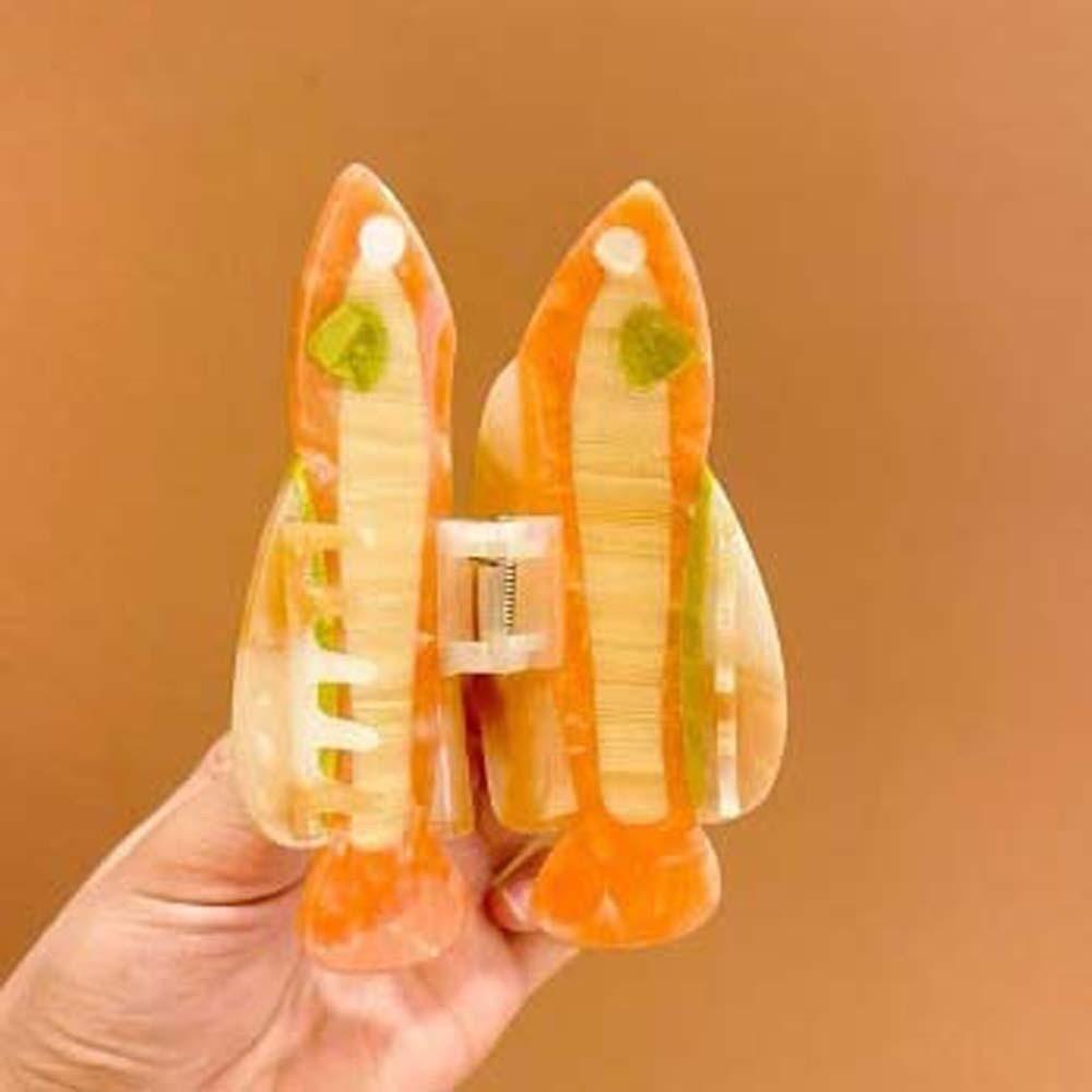 Korean Style Guppy Hair Claw Fish Acetic Acid Hair Claw Silver Arowana Shark Clip  Headwear