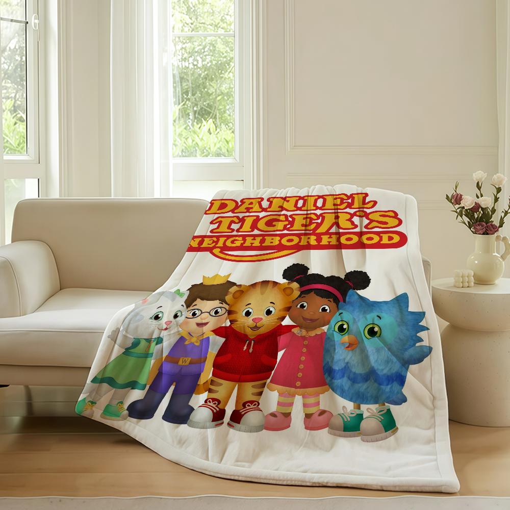 Cartoon Daniel Tiger's Buurt Deken Voor Bank Kantoor Bed Vliegtuig Reizen Slapen Lezen Ontspannen Kamperen Zacht En Warm