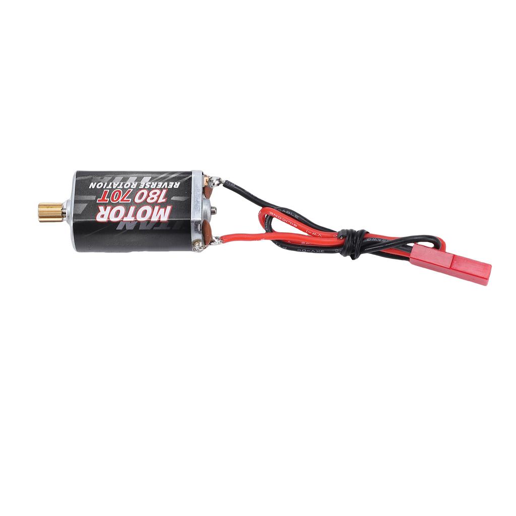   High Strength 180 Brushed Motor JST Female Plug 70T, Low Noise Brushed Motor with 11T Gear for 1Celsius24 1Celsius18 Scale Model Cars, Convenient to