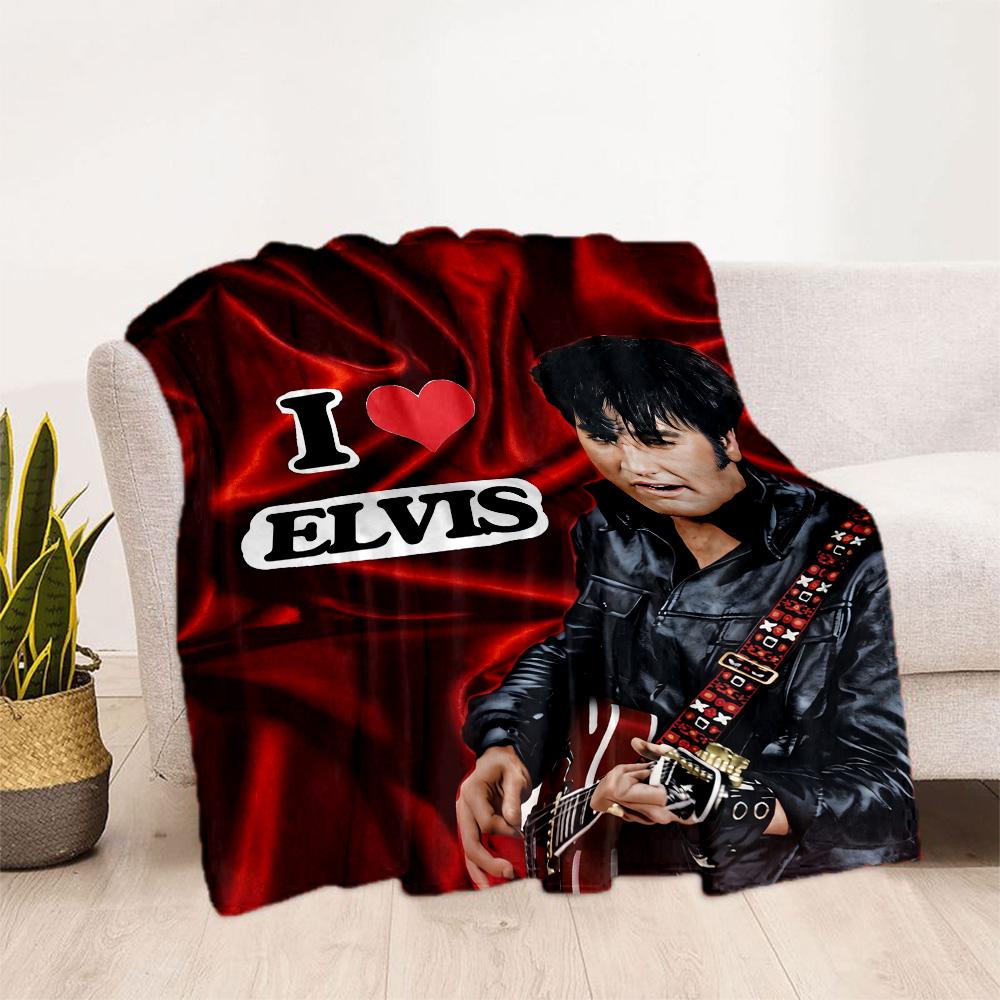 Elvis Presley Live Performance Blanket Durable Comfort Perfect for Office Bedding Office Chair for All Seasons Playful Design