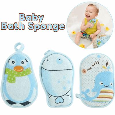 Aufhängbares Design Duschschwamm für Neugeborene Weiche Reinigungsbürste für Säuglinge Babybadewanne Babybaden
