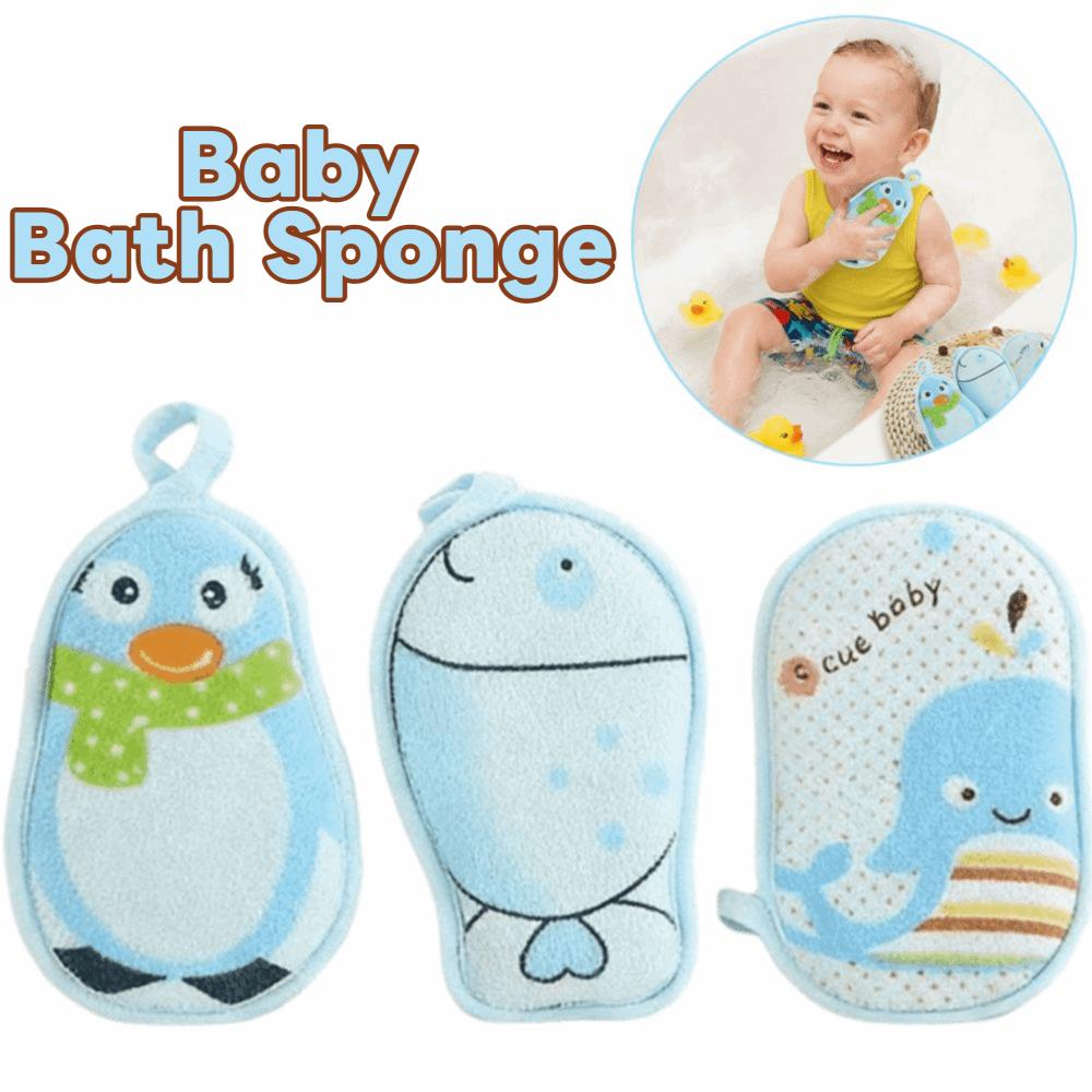Cartoon Animals Baby Bath Sponge Hanging Design Infant Bath Cleaning Brush  Infant Bathing
