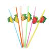Straw Plastic for Fashion Party Pool Paper Decoration Assorted Cocktail Fruit Straws Drinking
