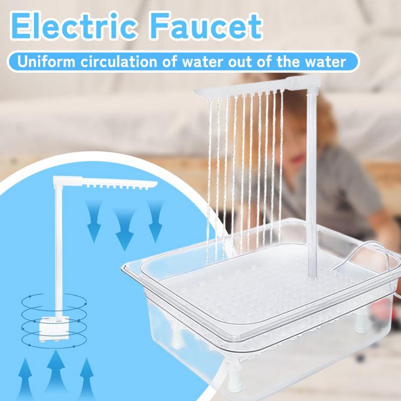 Bird Bathing Tub Shower Box Automatic Parrot Bath Fountain Multipurpose Bird Bathtub With Multiple Faucets For Parakeet Cleaning