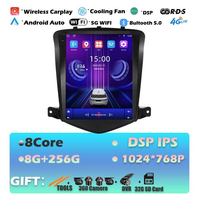 For Chevrolet Cruze 2008-2019 Carplay Android 14 Head Unit Car Radio Multimedia Video Player GPS Navigaion Stereo Audio