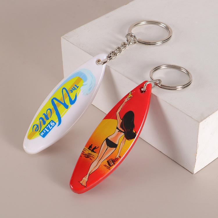 Custom Surfboard Keychain Bottle Opener - Portable ABS Design, Creative Beer Opener & Small Pendant