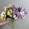 Plastic Silk Heartsease Flowers Real Touch Fake Flowers  Wedding Decor
