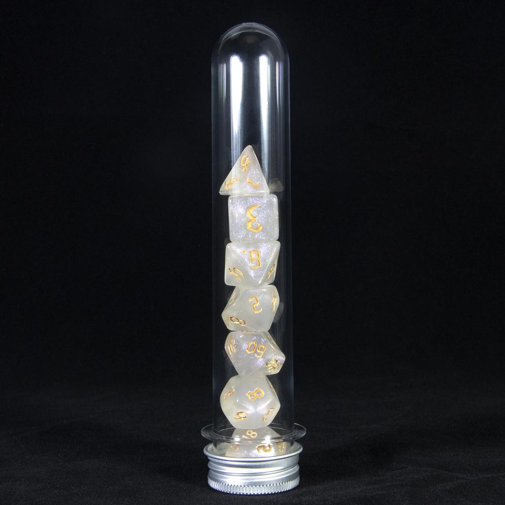 RPG Dice Set 7pcs DND Game Polyhedral D&D Dice with Tube for Role Playing Game Board Game Math Teaching