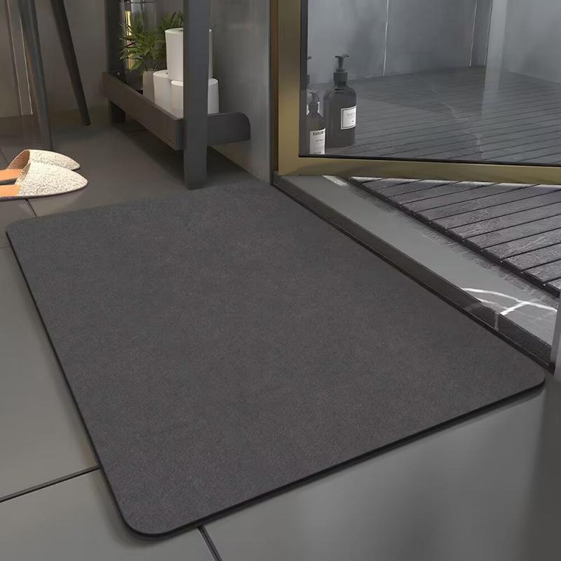 Simple Solid Color Bathroom Floor Mat Dirt-resistant and Easy-to-clean Non-slip Mat Household Foot Mat Cross-border Wholesale Diatom Mud Floor Mat