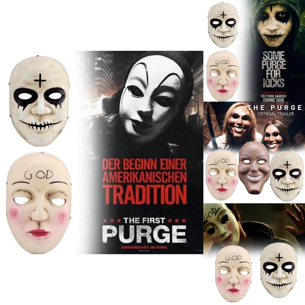 Exquisite Human Purge Plan God Horror Mask Featuring Smiling Face Full Face Resin Collectible
